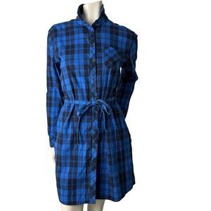 BC Clothing Plaid Button Front Shirt Dress Heritage‎ Plaid Dark Academia Medium
